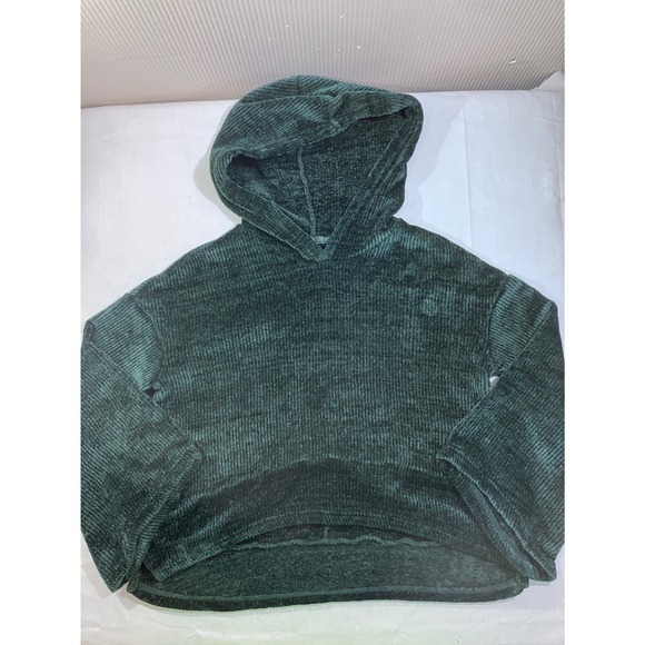 Gilligan & O'Malley Tops - Gilligan & O'Malley Dark‎ Green Chenille Ribbed Hoodie Sleepwear XS RN17730